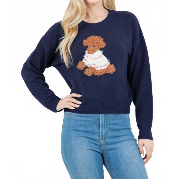 URBAN DAIZY Sweaters - NEW URBAN DAIZY poodle pullover sweater in navy